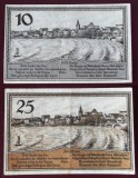 Germania lot 2 notgeld 10 + 25 pfennig 1920 LYCK **