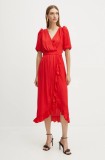 Morgan rochie RIALY culoarea rosu, maxi, evazată, RIALY