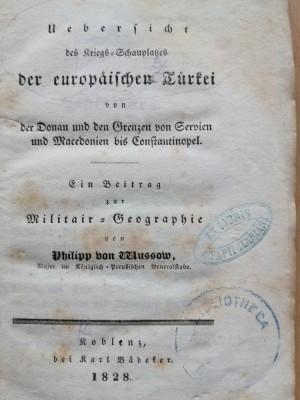Uebersicht Des Kriegs-Schauplatzes Der Europ&amp;auml;ischen T&amp;uuml;rkei Von Der Donau foto