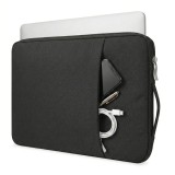 Cumpara ieftin Geanta Laptop 13"-14" iUni, Material Textil Impermeabil, Anti-zgarieturi, Anti-socuri, Buzunar extern, Negru