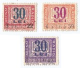 *Romania, lot 1088 cu 3 timbre fiscale radio-televiziune, 1958, NG, Nestampilat