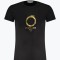 Tricou barbati din bumbac cu decolteu la baza gatului si logo, Negru, XL