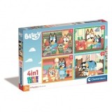 Puzzle Clementoni Bluey: Joaca Toata Ziua 4 in 1