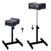 Suport Picior Pedichiura Reglabil Total Pro Beauty, Perna Piele Eco, Alb/Negru, 45-70cm, Salon Profesional