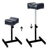 Cumpara ieftin Suport Picior Pedichiura Reglabil Total Pro Beauty, Perna Piele Eco, Alb/Negru, 45-70cm, Salon Profesional