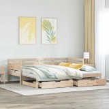 Cumpara ieftin Pat de zi cu extensie și sertare fără saltea, 90x190 cm