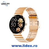Ceas smart, Smartwatch modern, Design Seamless, aplicat pe curea, cu fixare ascunsa, Hands-free, Extraplat, grosime 8.5 mm, diametru 1.81 inch, 46 mm,