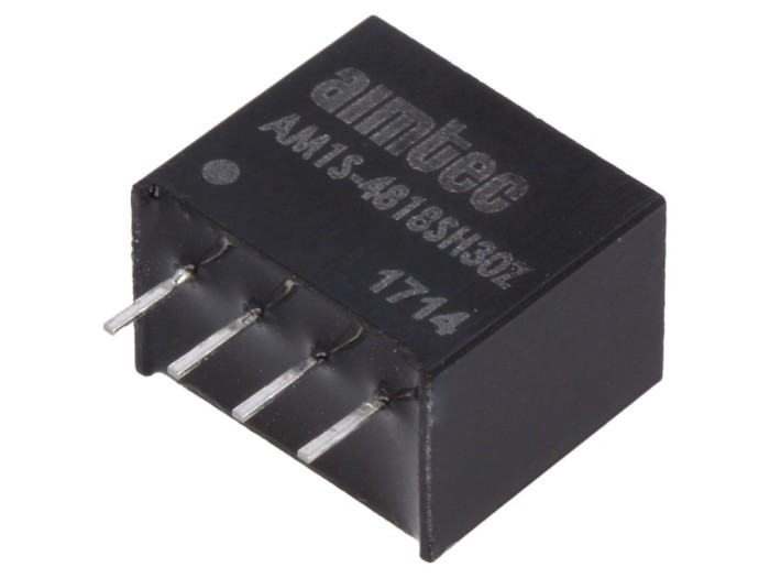 Convertor DC/DC 1W, 18V DC, SIP4