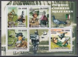 Sao Tome si Principe 2009 - Porumbei de război, Bloc, Cota 10 EURO, MNH