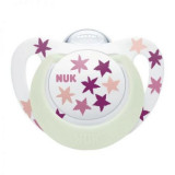 Suzeta Nuk Star Night Silicon 18-36 luni M3 Roz