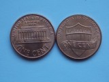 Lot 2 monede diferite ONE CENT USA-1987,2012, America de Nord