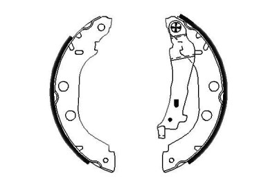 Set saboti frana Bosch 0986487699 spate Renault Kangoo Kangoo Express Kubistar Caroserie Kubistar Primera Primera Hatchback foto