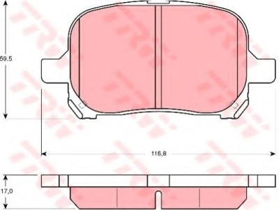 Set placute frana,frana disc LEXUS RX (MCU15) (2000 - 2003) TRW GDB3152 foto