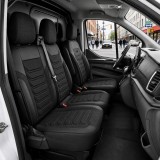 Cumpara ieftin Set huse scaune premium PANDA pentru PEUGEOT EXPERT III 2016+ CITROEN JUMPY III 2016+ OPEL VIVARO C 2019+ FIAT SCUDO 2022+, Piele ecologica si materia