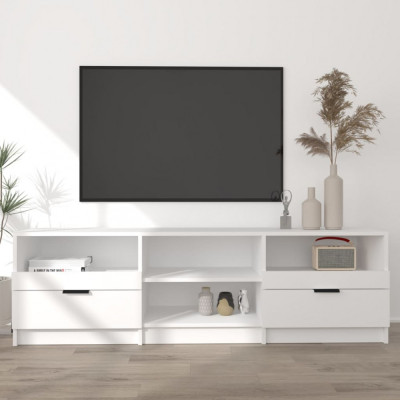 vidaXL Comodă TV, alb, 150x33,5x45 cm, lemn prelucrat foto