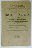 INSTRUCTIA CIVICA PENTRU CLASA IV -A SECUNDARA de DEM P. TOADER , 1938