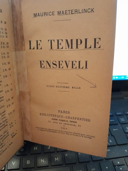 Le temple enseveli - Maurice Maeterlinck