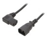 Cablu Alimentare 1,8m Negru IEC C13 Mamă la 90&deg; la IEC C14 Tată 3x1mm2 PVC