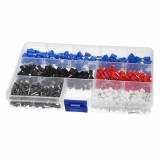 Cumpara ieftin Set 500 pini terminali electrici izolati, ferule tubulare multicolore pentru sertizare cabluri, diferite dimensiuni, cutie organizatoare