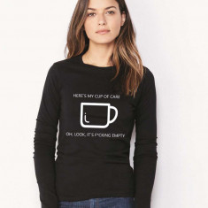 Bluza dama neagra - Cup of care - S