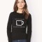 Bluza dama neagra - Cup of care - XL