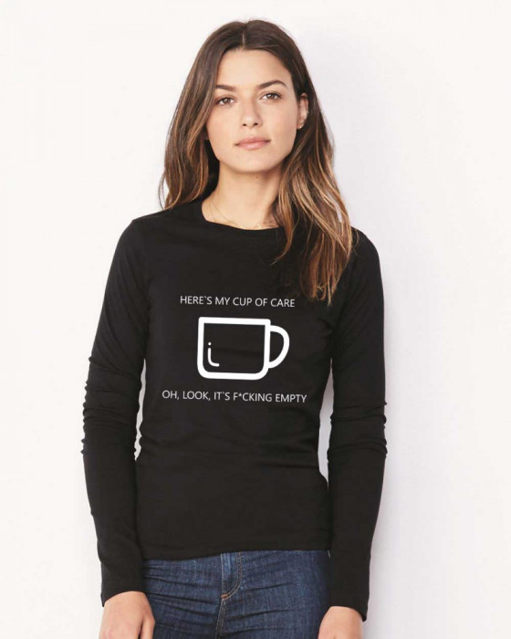 Bluza dama neagra - Cup of care - L