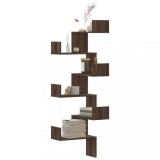 vidaXL Raft colțar perete stejar maro 45x45x147 cm lemn prelucrat