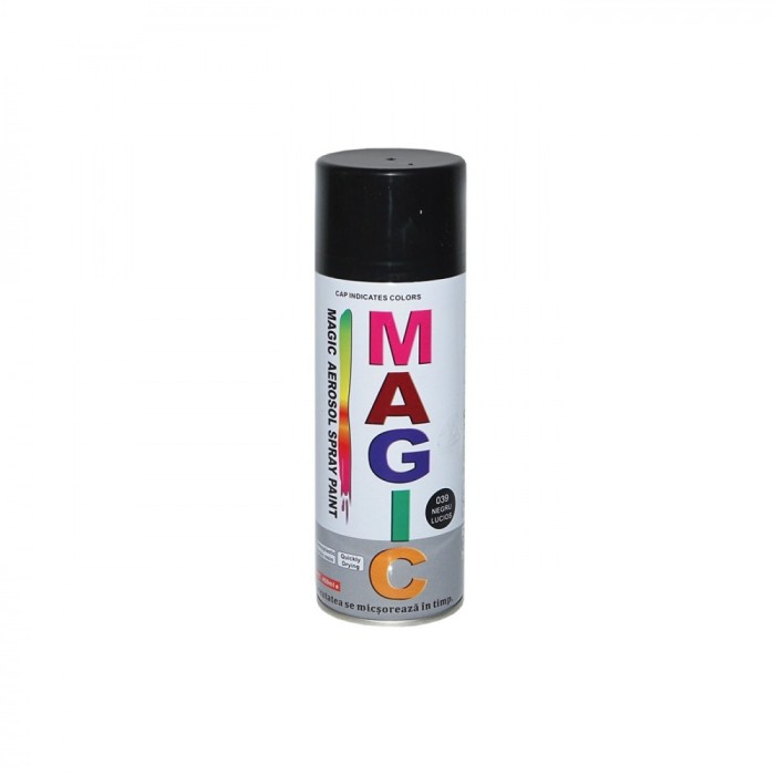 Spray vopsea Magic NEGRU LUCIOS 400ml Cod: 039