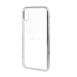 Husa de protectie pentru apple iphone x tpu electroplated antisoc argintiu, Flippy