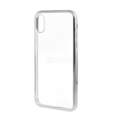 Husa de protectie pentru apple iphone x tpu electroplated antisoc argintiu foto