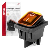 Cumpara ieftin Intrerupator On/Off, 12/24V, dreptunghiular, waterproof, iluminat culoare