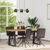 VidaXL Scaune de bucătărie, 4 buc., maro &icirc;nchis, material textil