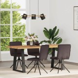 VidaXL Scaune de bucătărie, 4 buc., maro &icirc;nchis, material textil