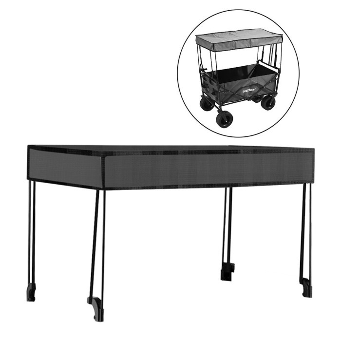 Leziter Carucior de plaja premium cu acoperis gri Mobalis Homvera