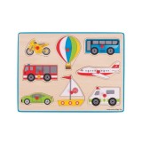 Puzzle din lemn incastru - Vehicule, Edc
