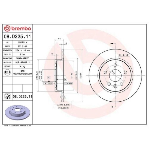 Set disc frana Opel Ampera-E (F17) 05.17-03.19, Astra K (B16) 06.15-12.22, Astra K Box / Estate 11.15-, Astra K Box / Liftback 06.15-, Astra K Sports