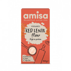 Faina de linte rosie, fara gluten, Amisa, bio, 400g foto