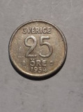 25 &ouml;re 1954 argint Suedia, Europa