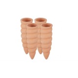 Set 4 conuri pentru irigare Relaxdays de 1.5L, HxD 16.5x5 cm, lut - RESIGILAT