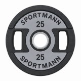 Disc olimpic SportMann Profi din poliuretan 25 kg, 50 mm