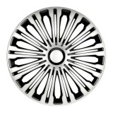 Set capace roti pe 16, Volante, negru si argintiu