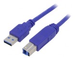 Cablu USB 3.0 A-B 1,8m Albastru Aurit, Gembird