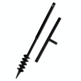 Cumpara ieftin Burghiu de sol cu maner, 80 mm, spirale duble, negru, otel