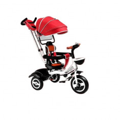 Tricicleta 3 in 1 pentru copii sezut rotativ , copertina pliabila, rosie