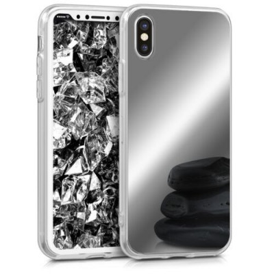 Husa pentru Apple iPhone X/iPhone XS, Silicon, Silver, 42510.35 foto