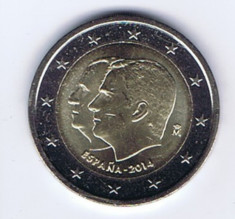 SPANIA moneda 2 euro comemorativa 2014 - Felipe al VI-lea, UNC foto