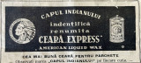 1931 Reclamă rom&acirc;nească la WAX , ceară lichidă American, logo CAPUL INDIANULUI in Romania interbelica comert international produse curatenie istorie