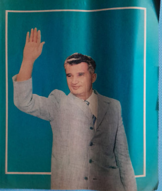 1974 Reclamă Portret RAR Nicolae Ceausescu comunism epoca aur 24 x 20