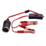 Mufa Bricheta Auto cu Clesti, Intrerupator, Alimentare Directa Baterie, Prelungitor DC 12V/24V, 50cm