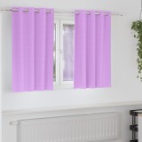 vidaXL Perdele cu perdele 2 pcs Violet 140 x 140 cm Poliester